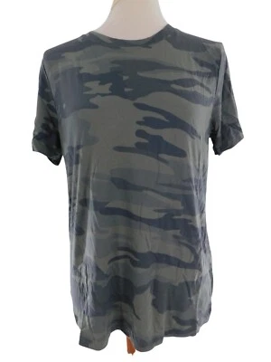 Camiseta feminina esplêndida manga curta verde oliva camuflada - Imagem 1 de 3