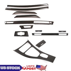 12pcs ABS Carbon Fiber Interior Panel trim Cover Kit For BMW 3 Series E90 08-12 - Picture 1 of 13