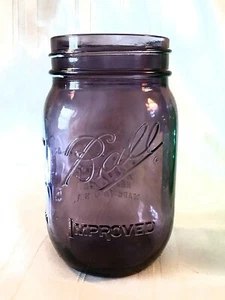Glass Mason Jar ~ Purple / Blue / Pink / Green / Clear ~ BALL 16 oz PINT - Picture 1 of 27