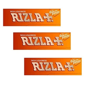 RIZLA Orange LIQUORICE Regular Cigarette Rolling Papers 50 BOOKLETS Original - Picture 1 of 2