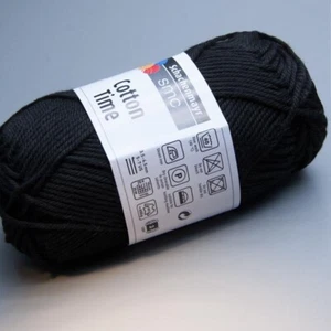 Schachenmayr Smc Algodón Time 099 Negro 50g Lana - Imagen 1 de 2