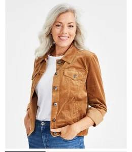 Women's Corduroy Classic Long-Sleeve Jacket Size S - Picture 1 of 3