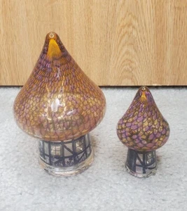 Vera Walther Hand Signed + sticker Art Glass Figurine Mushroom House Germany - Picture 1 of 12