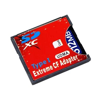 SD SDHC SDXC to High-Speed Extreme Compact CF Type I Adapter For 16/32/64/128GB - Image 1 of 4