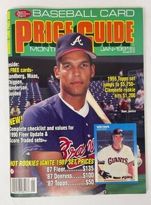 January 1991 SCD Baseball Card Price Guide Monthly Cards Intact And Uncut