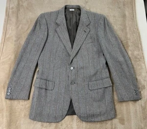 Brioni Wilkes Bashford Blazer Mens 40R Gray/Brown Stripes Wool Sport Italy EUC - Picture 1 of 13