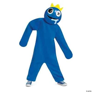 Kids Classic Rainbow Friends Blue Costume Halloween Jumpsuit - Picture 1 of 2