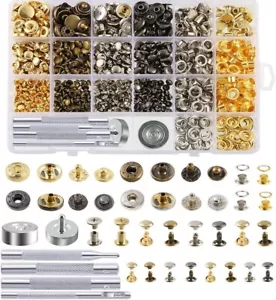 Caydo 400 Set 4 Style Snap Fasteners Kit Including Leather Rivets, Eyelets, Grom - Picture 1 of 7