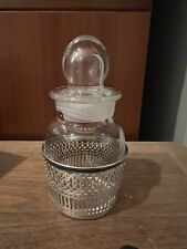 Rare Webster Co Glass & Sterling Silver Maraschino Cherry/Olive Jar Apothecary
