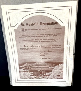 1980 Frank Borman's Eastern Airlines Employee Recognition Letter for ATL Service - Picture 1 of 7