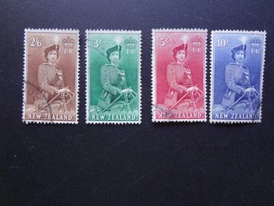 Nueva Zelanda 1953-4 QE11 Juego Alto Valor, Reina a Caballo Fino Usado Foto 1 de 2