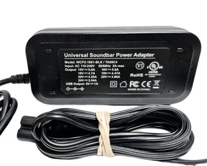 Universal Soundbar Power Adapter 15V- 24V, Model WCP2-1001-BLK, AC Power Adapter - Picture 1 of 10