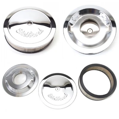 Edelbrock 1221 Chrome Pro-Flo Series Round Air Cleaner 14" Diameter 3" Element — 第 1/4 张图片