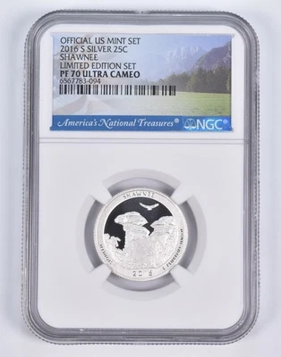 2016-S Silver PF70 ANT Shawnee Quarter Limited Edition NGC *6536 - Image 1 of 4