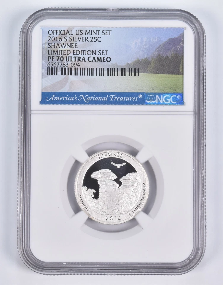 2016-S Silver PF70 ANT Shawnee Quarter Limited Edition NGC *6536 - Image 1 of 4