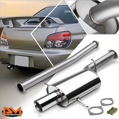 Silenciador de punta ovalada S.S Catback para 02-07 Subaru Impreza WRX/STI 3,5" Foto 1 de 4