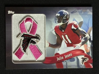 Julio Jones 2013 Topps #PR-JJ Pink Breast Cancer Awareness Ribbon Patch SP - Image 1 of 2
