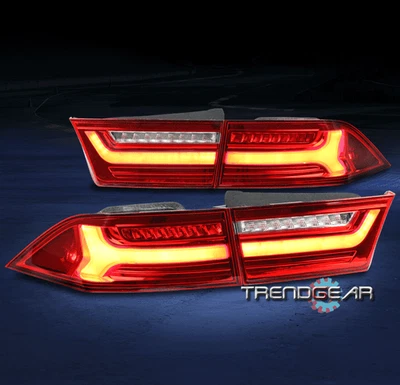 For 04 05 06 07 08 Acura TSX LED Tube Tail Brake Lights Rear Lamp Red LH+RH Pair - Image 1 of 4