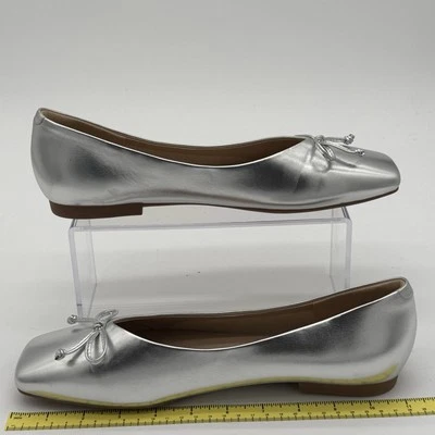 "Pisos de ballet plateados ver fotos para medida 11"" sin talla encontrada" Foto 1 de 4