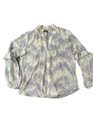 Mint Velvet Frill Trim Floral print Blouse Size L - Image 1 of 4