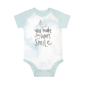 Baby Bodysuit-You Make My Heart Smile-Blue (3-6 Months) by Shannon Road Gifts - Picture 1 of 1