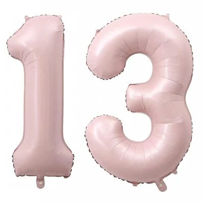 Luftballon 13 Geburtstag Zahl 40 Zoll Rosa Creme Folienballon Riesenzahl Ball... - Imagem 1 de 4