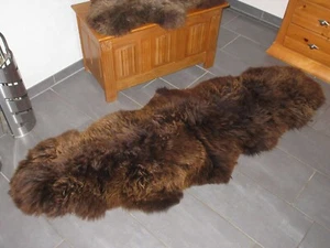 ECHTER NATUR ÖKO 2ER SCHAFFELLTEPPICH SCHAFFELL LÄUFER TEPPICH LAMMFELL - Bild 1 von 6