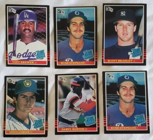 6 carte Donruss Rated Rookie 1985 Dodgers Yankees Brewers White Sox Boston - Foto 1 di 14