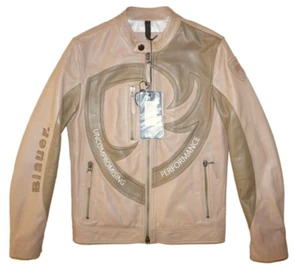 BLAUER USA AYDEN TWO-TONE LEATHER JACKET SIZE S 100% AUTHENTIC - Picture 1 of 6
