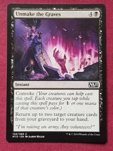 Magic The Gathering 2015 CORE SET M15 UNMAKE THE GRAVES black card MTG - Picture 1 of 2