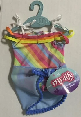 "Traje de baño y encubrimiento My Life As Rainbow para muñecas de 18""" Foto 1 de 3