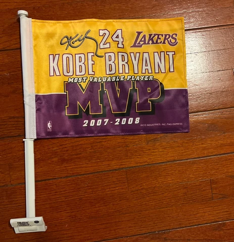 Vintage #24 Kobe Bryant Los Angeles Lakers NBA 2007-08 MVP 2-Sided Car Flags Cover