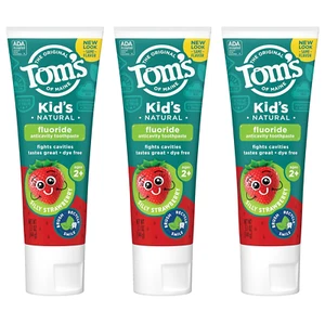 ADA Approved Children's Fluoride Toothpaste, Silly Strawberry, 5.1oz, 3-Pack - Picture 1 of 9