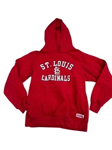 St Louis Cardinals Stitches Hoodie Youth Boys Medium Sweatshirt Red READ - Picture 1 of 6