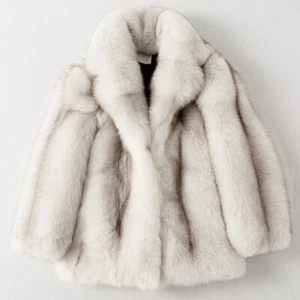 Winter Fox Fur Coat Men's Mink Coat Full Mink Fur All-in-one Mid-length Jacket - Picture 1 of 21