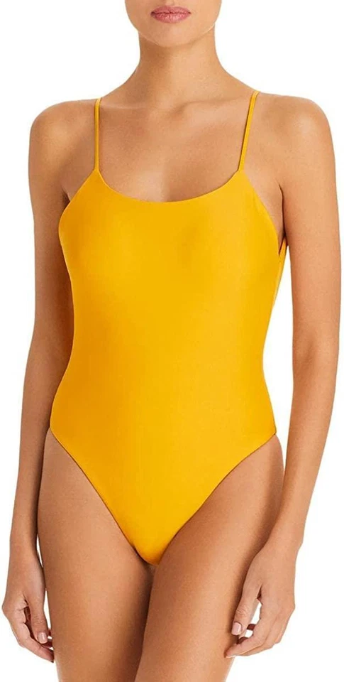 Traje de baño JADE Swim 284574 para mujer forrado descarado de una pieza amarillo S Foto 1 de 2