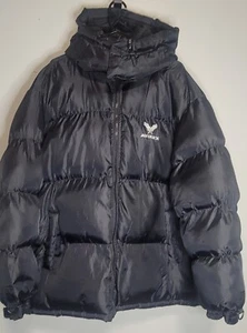 Avirex Puffer Jacket XL nero cappotto con cappuccio rimovibile  - Foto 1 di 8