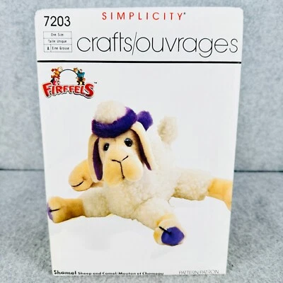 Simplicity 7203 Shamel Plush Combination Sheep and Camel Stuffed Animal Pattern - Image 1 of 4