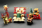  NIEDLICHE Menge 6 Vintage Miniatur Bär Ornamente Avon Hallmark Boyds & mehr 2 bis 3"