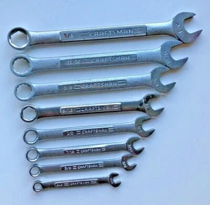 CRAFTSMAN USA VV VA Series 7 PC Standard Combination Wrench Set 5/16 - 3/4  - Bild 1 von 3