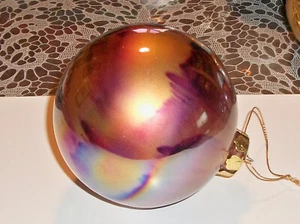 Art Glass Orb Ball Christmas silvestri glass Ornament Iridescent Hand Blown - Picture 1 of 1