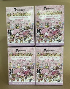 Tokidoki Donutella and Her Sweet Friends Series 3, Plush Keychain - New Lot of 4 - Picture 1 of 4