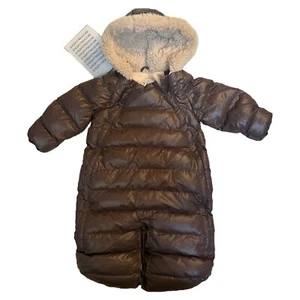 7AM Enfant Doudoune One Piece Infant Snowsuit Bunting Purple Baby 6-12 Month - Picture 1 of 7