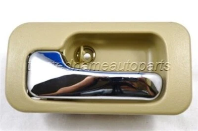 Interior Door Handle Chrome Beige Rear Left fits 1990 to 1993 Honda Accord Sedan - Image 1 of 2