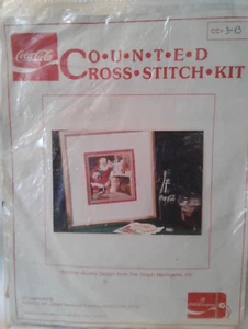 Dunfield Coca-Cola Santa Cross Stitch Kit-"Please Pause Here"-NIP-CC3-B - Picture 1 of 3
