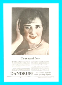 1926 Listerine dandruff shampoo PRINT AD early dandruff treatment QUACKERY - Picture 1 of 3