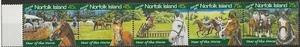 Norfolk Island 2003 - Year of the Horse, Chinese New Year Strip of 5 - MNH2 - Picture 1 of 1