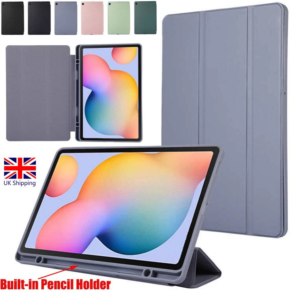 For Samsung Galaxy Tab S6 Lite 10.4" Smart Leather Cover Flip Case With Pen Slot - Image 1 of 4