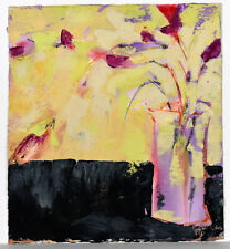 14" aquarelle papier peinture Carolynn Mann art abstrait natures mortes fleurs #240