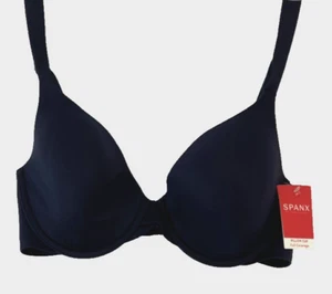 Sujetador Spanx Pillowcup cobertura completa con aros talla 34C azul marino ligeramente forrado LL7M - Imagen 1 de 7